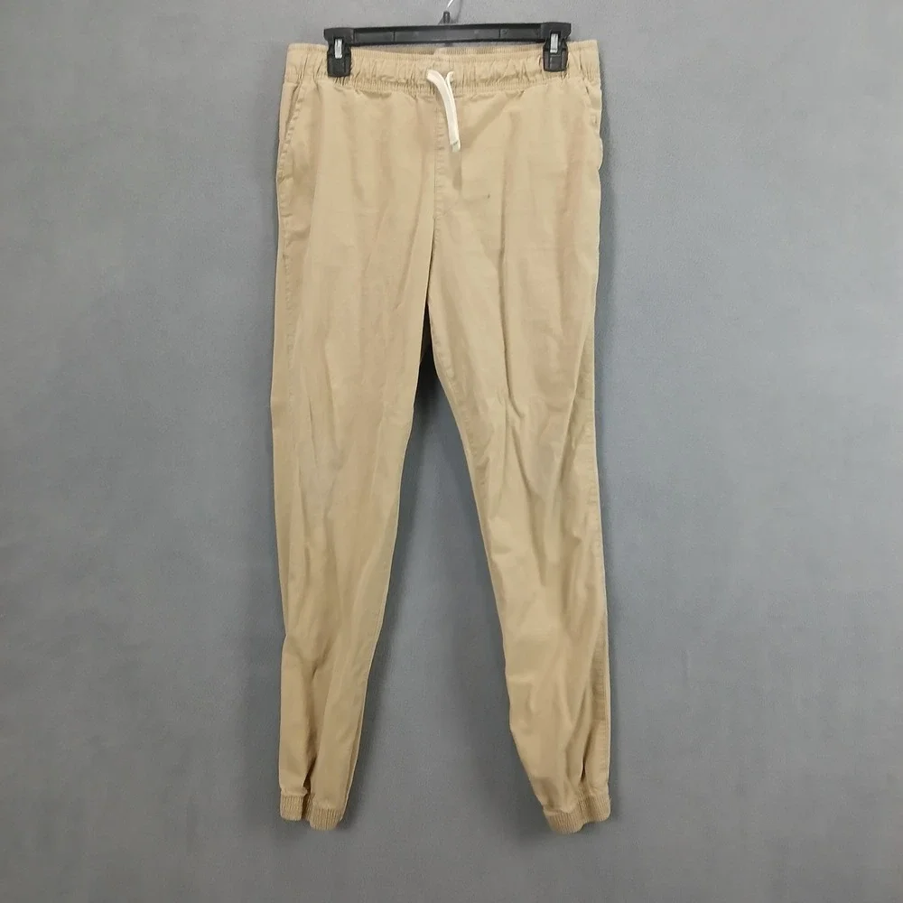 Place Jogger‎ Pants Youth Size 18 Beige Stretch Classic Fit Drawstring Waist